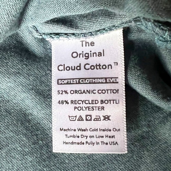 Soft Serve Unisex Size Medium Blue Cloud Cotton Long Sleeve Crew Neck T-Shirt M - Picture 4 of 8